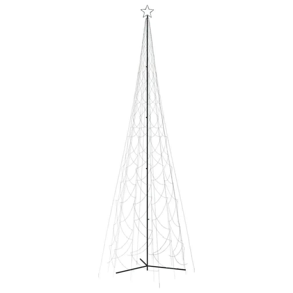 HKM-164243 Cold White LED Cone Tree 8 ft Tall, 3000 Lights for Festive Holiday Decorations