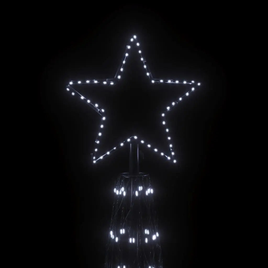 HKM-164243 Cold White LED Cone Tree 8 ft Tall, 3000 Lights for Festive Holiday Decorations