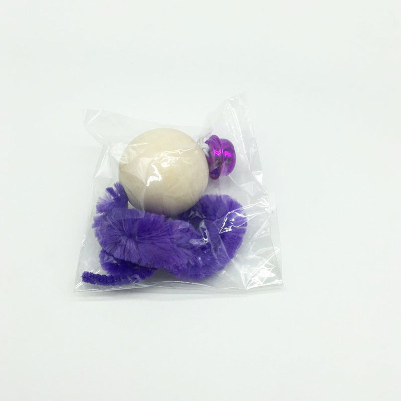 HKM-164243 Pet Supplies Wooden Bead Bell Color Funny Cat Vocal Puzzle Cat Bug Toy
