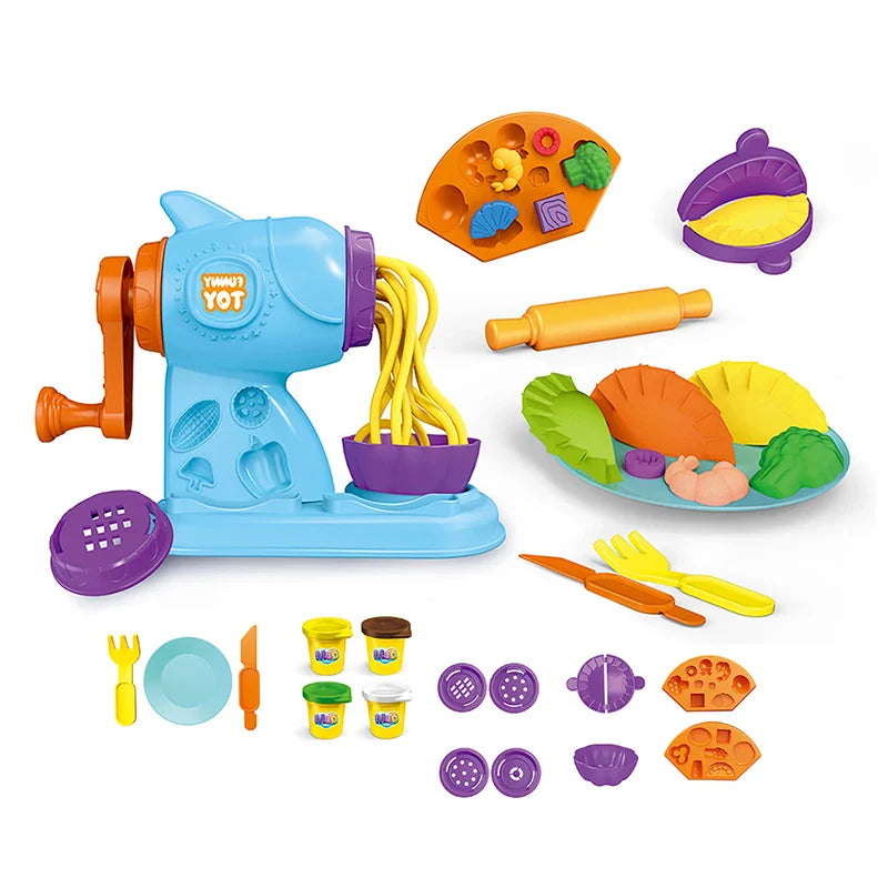 HKM-164371 Soft Clay Noodles Playdough Set with 4 Color Options for Creative Play and DIY Modeling