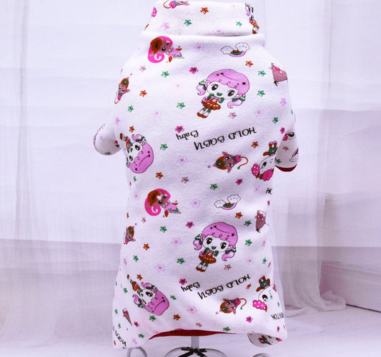 HKM-1643965 Cozy Fleece Sweater for Cats - Four-Legged Casual Outfit in New Little Fairy Design, Sizes S-XXL