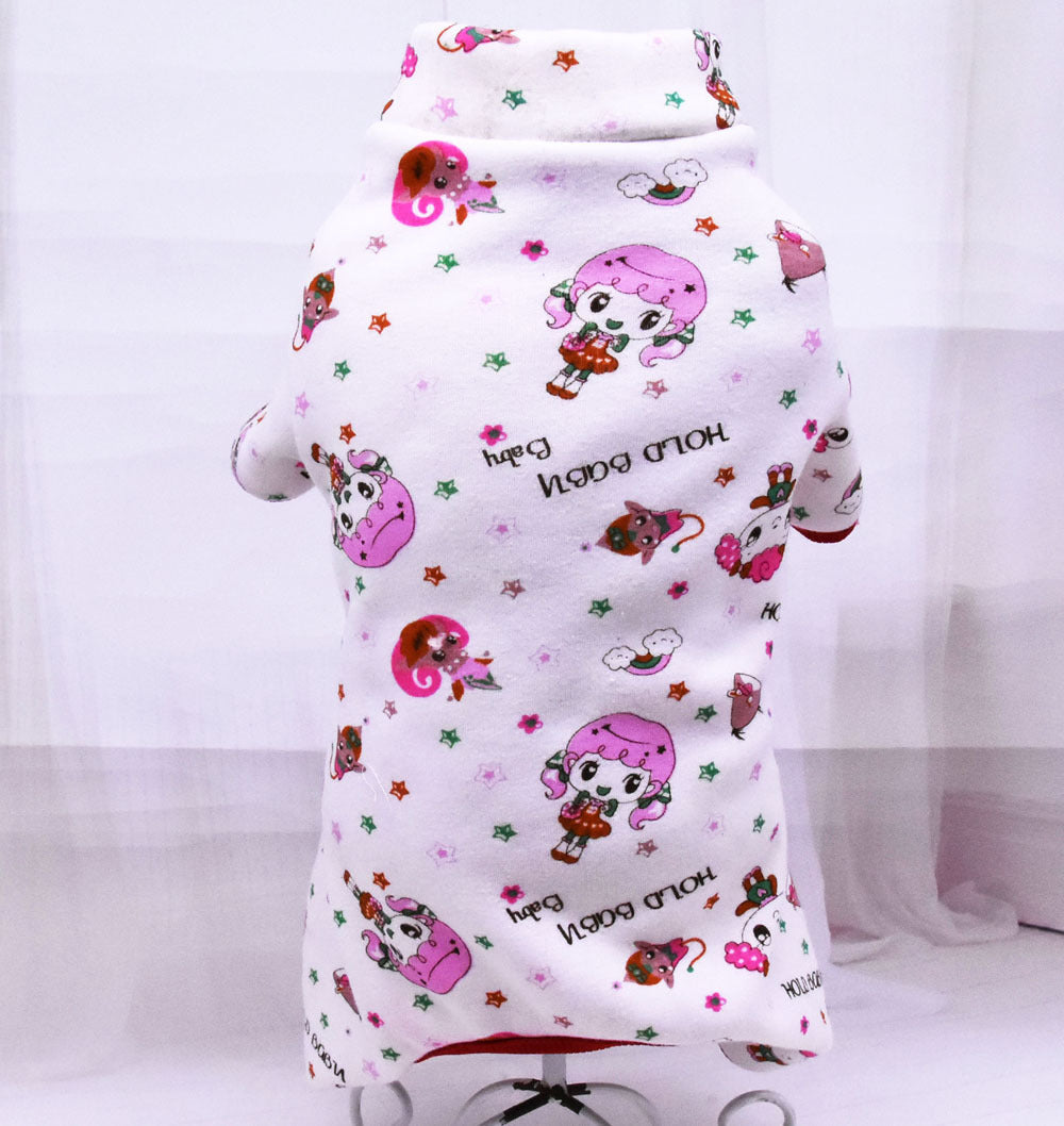 HKM-1643965 Cozy Fleece Sweater for Cats - Four-Legged Casual Outfit in New Little Fairy Design, Sizes S-XXL