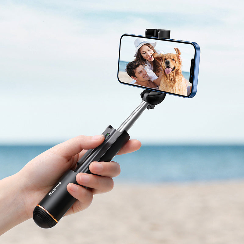 HKM-164499 Compact Bluetooth Selfie Stick with Remote Control for Travel and Live Photos