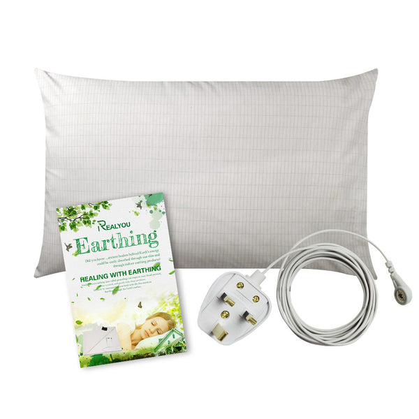 HKM-1646653 Silver Fiber Cotton Pillowcase for Dogs - White and Gray, 50x76 cm