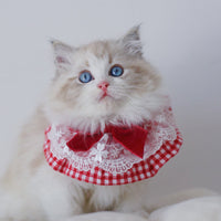 HKM-1646781 Cute Triangle Scarf for Dogs and Cats – Red Accessory in Various Sizes