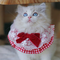 HKM-1646781 Cute Triangle Scarf for Dogs and Cats – Red Accessory in Various Sizes