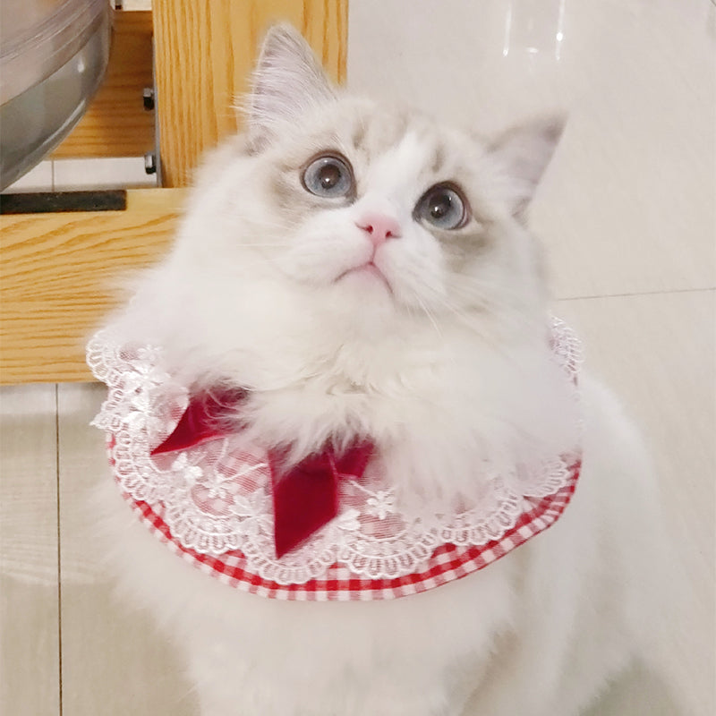 HKM-1646781 Cute Triangle Scarf for Dogs and Cats – Red Accessory in Various Sizes