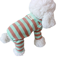 HKM-1647549 Thin Cotton Four-Legged Pet Clothes for Spring and Summer in Stripes