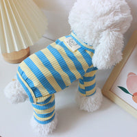 HKM-1647549 Thin Cotton Four-Legged Pet Clothes for Spring and Summer in Stripes