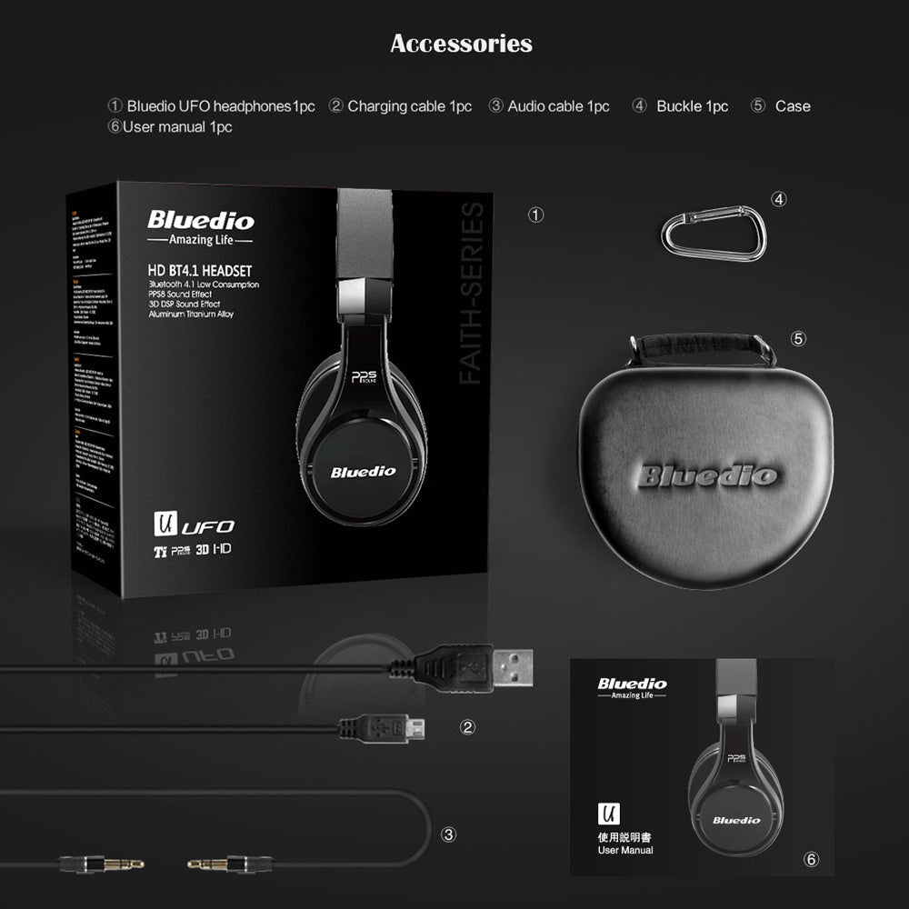 HKM-164819 Wireless Bluetooth Surround Headset with 3D Audio, 25 Hours Music Playback, 28 Hours Talk Time, and 1300 Hours Standby