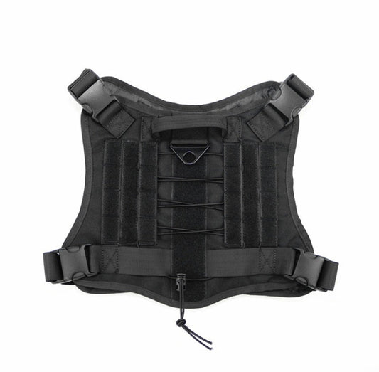 HKM-1648445 Tactical Dog Vest for Large Breeds, Waterproof K9 Chest Strap in Black and Military Colors