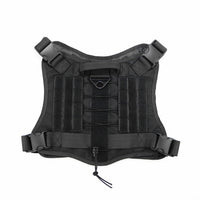 HKM-1648445 Tactical Dog Vest for Large Breeds, Waterproof K9 Chest Strap in Black and Military Colors