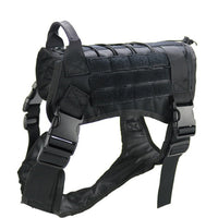 HKM-1648445 Tactical Dog Vest for Large Breeds, Waterproof K9 Chest Strap in Black and Military Colors