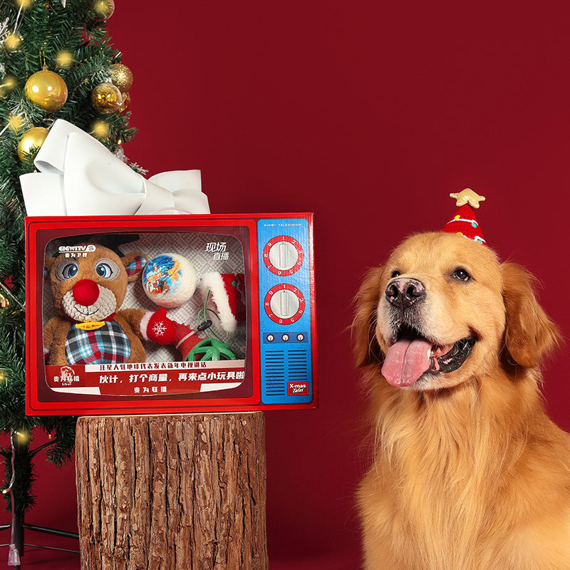 HKM-1648829 Teething Plush Bite-Resistant Toys for Dogs and Cats - Gift Box Set
