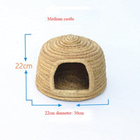 HKM-1649341 Cozy Iron Wire Straw Pet Grass Nest for Comfortable Living