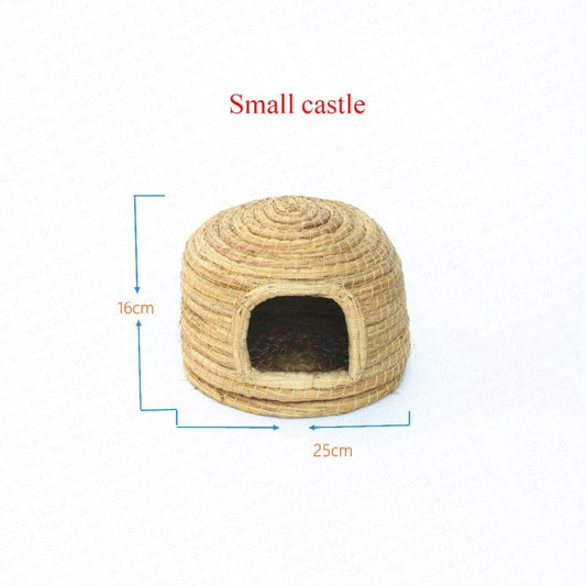 HKM-1649341 Cozy Iron Wire Straw Pet Grass Nest for Comfortable Living