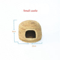 HKM-1649341 Cozy Iron Wire Straw Pet Grass Nest for Comfortable Living