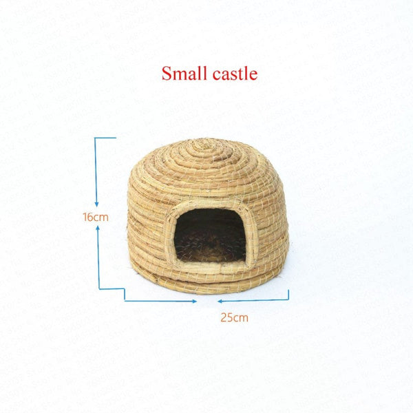 HKM-1649341 Cozy Iron Wire Straw Pet Grass Nest for Comfortable Living