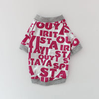 HKM-1649725 Dog Tide Spring Summer T-shirt for Pets ¨C Polyester, Rose Red & Yellow, Sizes S-XL