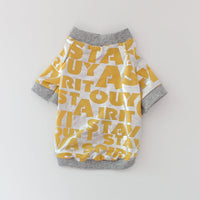 HKM-1649725 Dog Tide Spring Summer T-shirt for Pets ¨C Polyester, Rose Red & Yellow, Sizes S-XL