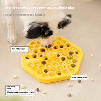 HKM-1649981 Interactive Slow Feeder Dog Puzzle Toy - Honeycomb Design for Engaging Mealtime Fun