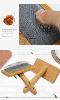HKM-1650749 Bamboo Airbag Comb for Effortless Floating Hair Removal - 15.2 x 11.8 cm