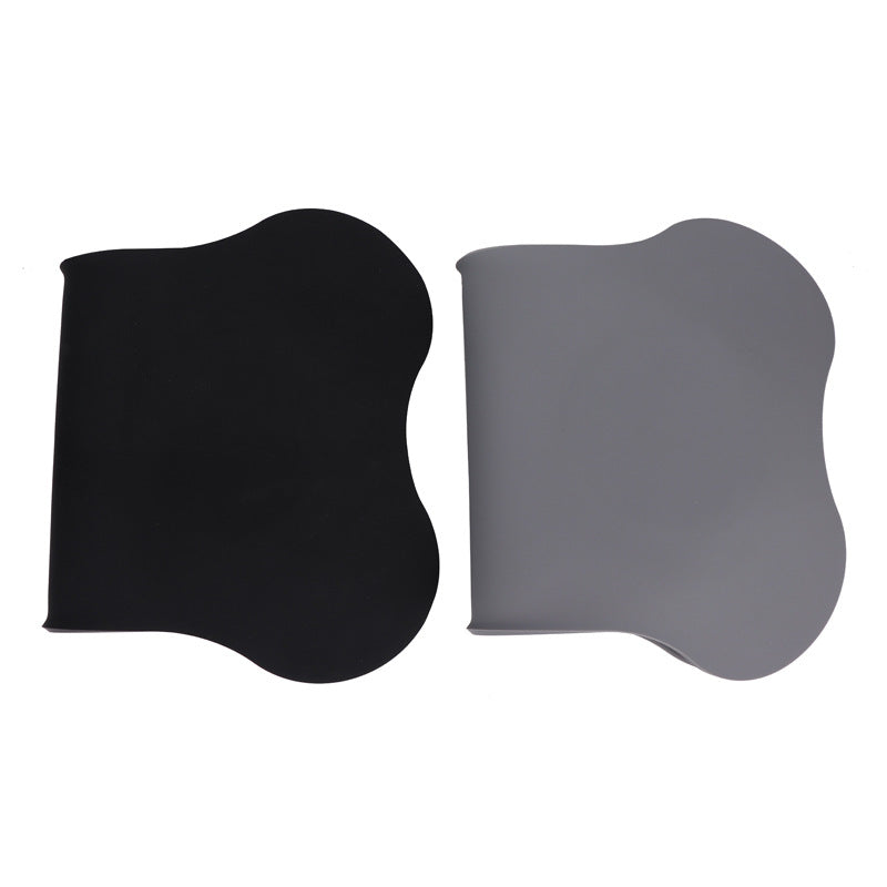 HKM-1651005 Food Grade Silicone Pet Bowl - 43.5x25.5cm, 14cm Diameter, 6cm Height, Black & Grey Colors