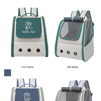 HKM-1651389 Foldable Breathable Cat Backpack for Pets Up to 13kg - Solid Color Options Available
