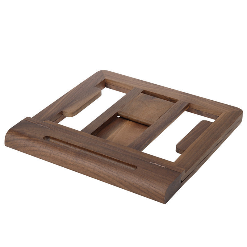 HKM-165139 Adjustable Walnut Laptop Raising Shelf Folding Rack for 15-Inch Computers