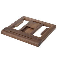 HKM-165139 Adjustable Walnut Laptop Raising Shelf Folding Rack for 15-Inch Computers