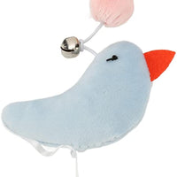 HKM-1652413 Funny Cat Stick with Flexible Elastic Rope and Bird Bell - Lightweight Wooden Toy for Playtime Fun