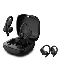HKM-165267 Wireless Bluetooth TWS Headset with Power Display, Voice Control, and Multi-Point Connection - Stereo Earbuds, Black or White