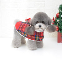 HKM-1653309 Cozy Christmas Red Knitted Turtleneck Dog Sweater with Cape and Hat