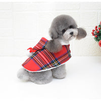 HKM-1653309 Cozy Christmas Red Knitted Turtleneck Dog Sweater with Cape and Hat