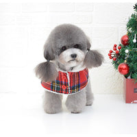 HKM-1653309 Cozy Christmas Red Knitted Turtleneck Dog Sweater with Cape and Hat