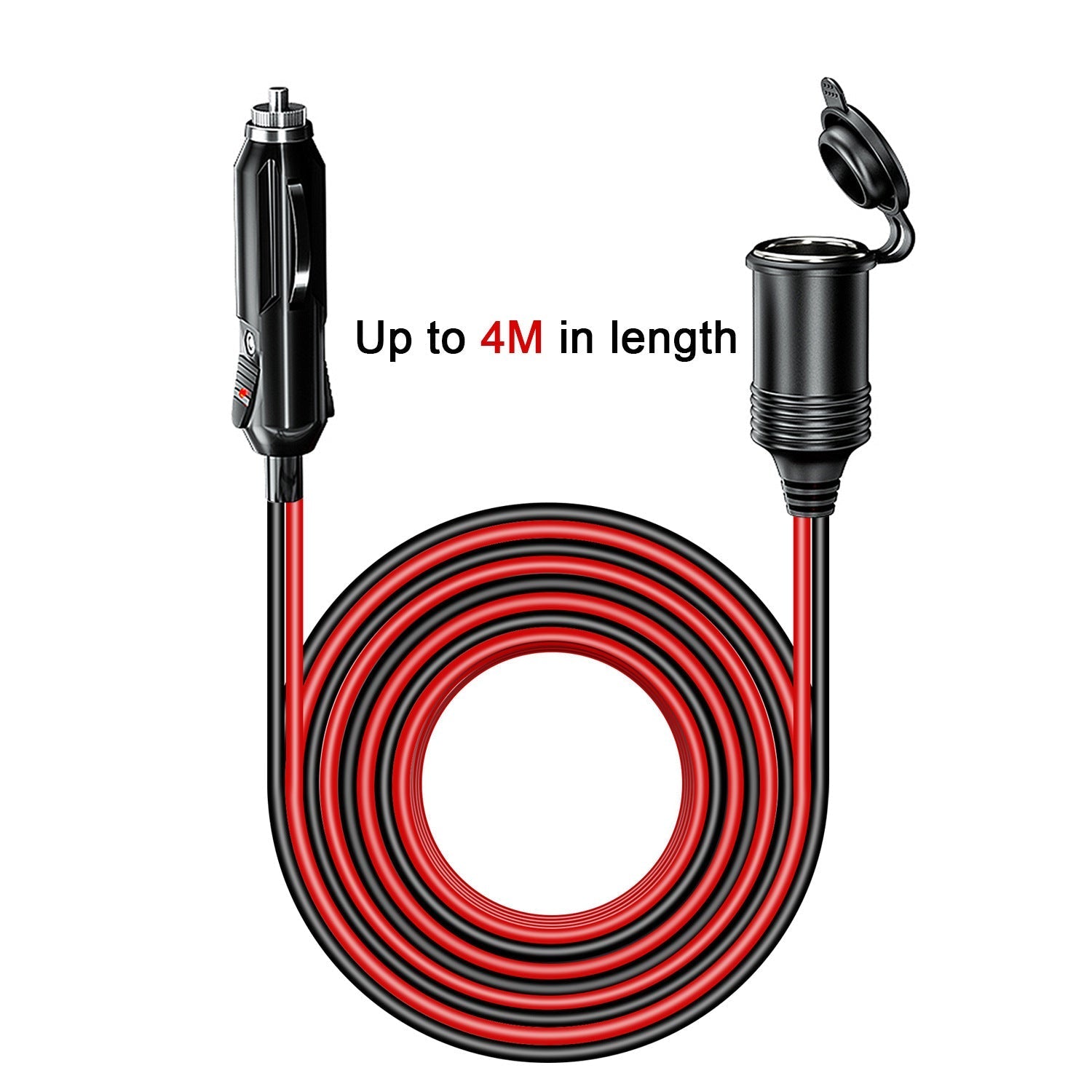 HKM-165331 4M USB Power Extension Cable for Car Cigarette Lighter with 10A Max Current
