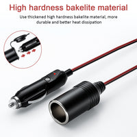 HKM-165331 4M USB Power Extension Cable for Car Cigarette Lighter with 10A Max Current