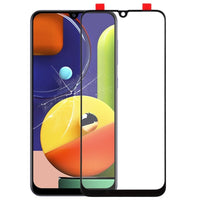 HKM-165331 Front Glass Cover Plate for Samsung Galaxy A50s - Liquid Crystal Mirror Replacement Lens