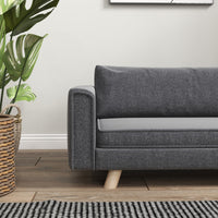 HKM-1653565 Cozy Raised Dog Sofa with Removable Cushion and Stable Wood Legs