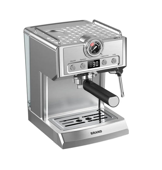 HKM-165523 20 Bar Electric Espresso Coffee Maker with Pressure Meter Display and Professional ULKA Pump