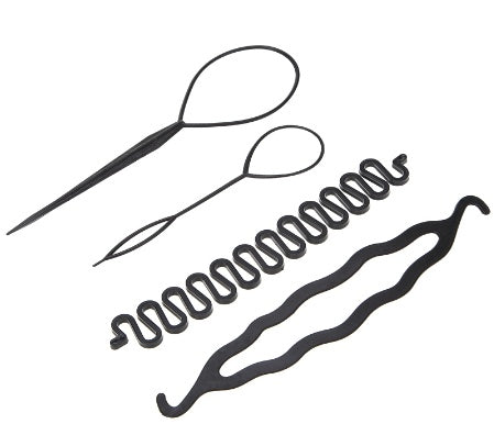 HKM-165523 Double Hook Hair Styling Tool Set with Pull Needles and French Braiding Tool