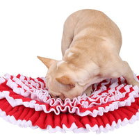 HKM-1655741 Semi-Round Pet Sniffer Pad for Slow Feeding with Shaker Velvet Material, 60x30x5cm