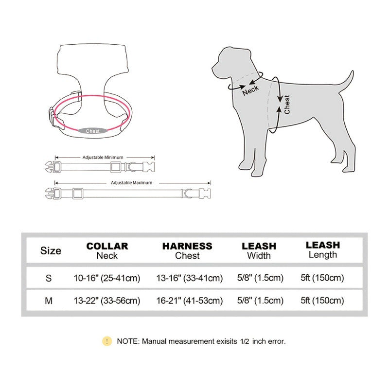 HKM-1656381 Creative Solid Color Harness Bow Pet Vest for Dogs - Available in Pink, Blue, Light Purple, Red, and Rose Red