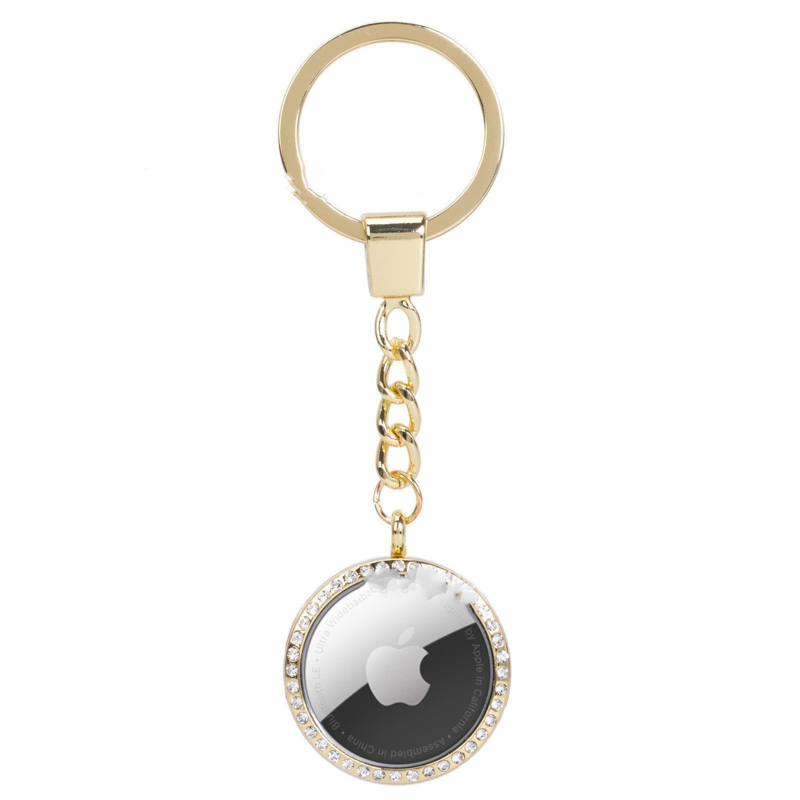 HKM-165651 Metal Diamond-Studded Anti-Lost Positioning Tracker Protective Cover - Luxury Flip Style