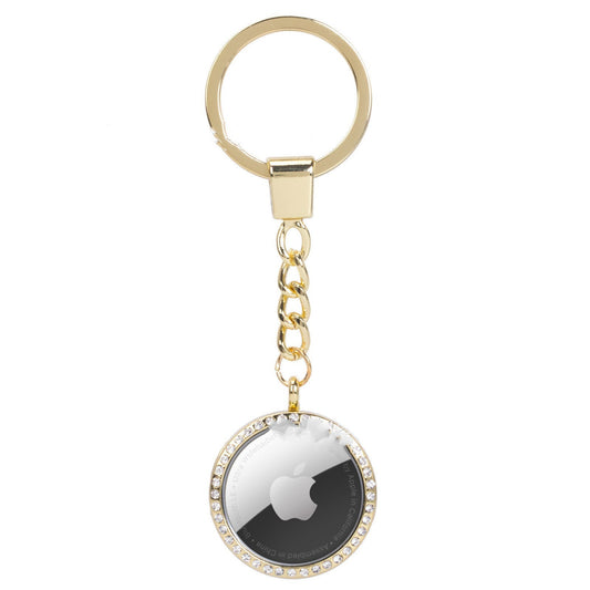 HKM-165651 Metal Diamond-Studded Anti-Lost Positioning Tracker Protective Cover - Luxury Flip Style