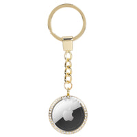 HKM-165651 Metal Diamond-Studded Anti-Lost Positioning Tracker Protective Cover - Luxury Flip Style