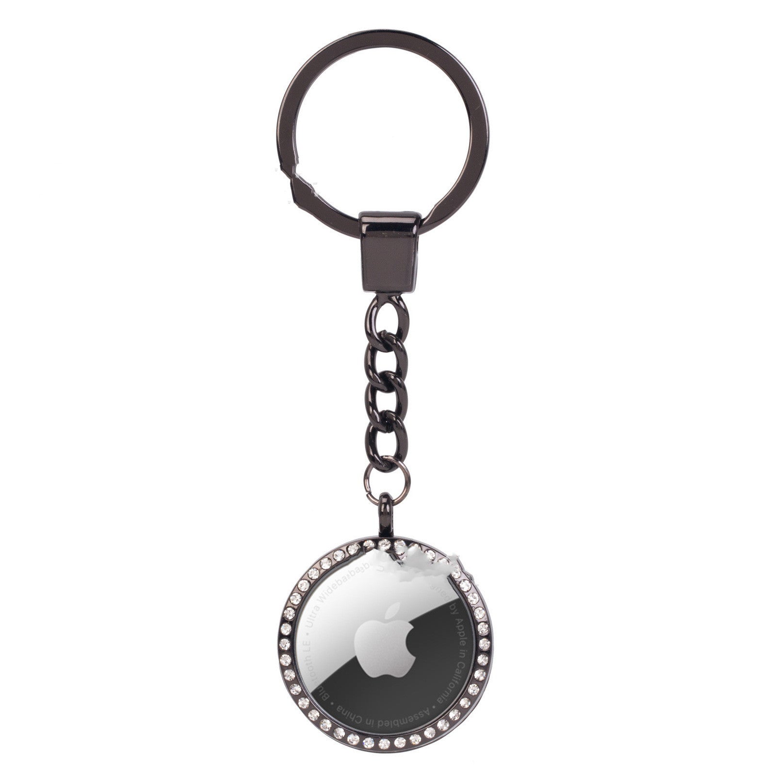HKM-165651 Metal Diamond-Studded Anti-Lost Positioning Tracker Protective Cover - Luxury Flip Style