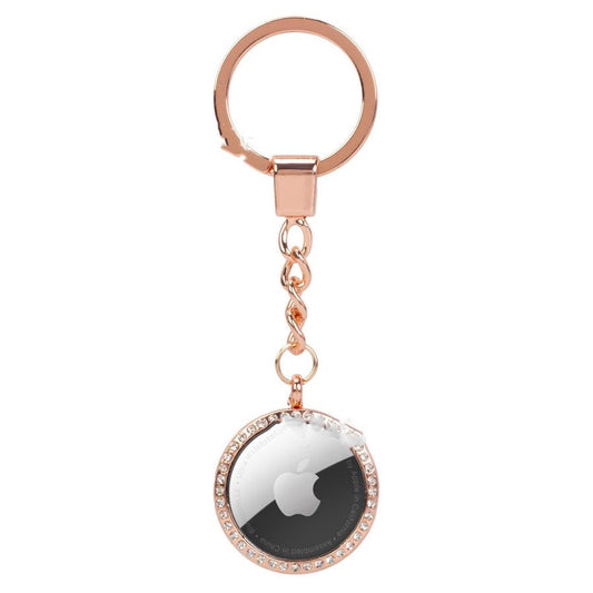 HKM-165651 Metal Diamond-Studded Anti-Lost Positioning Tracker Protective Cover - Luxury Flip Style