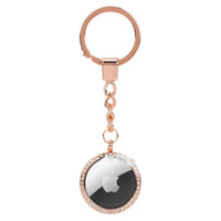 HKM-165651 Metal Diamond-Studded Anti-Lost Positioning Tracker Protective Cover - Luxury Flip Style