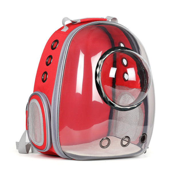 HKM-1657149 Transparent Panoramic Space Capsule Cat Bag - Durable APET Oxford Cloth for Cats and Small Dogs, Multiple Colors Available